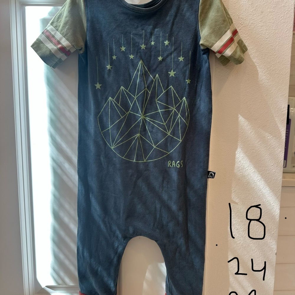 Rags Geometric Star Print Romper